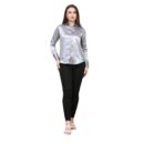 Women Grey Satin Shirt