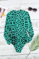 Leopard Print Zipper Cutout Monokini