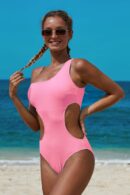 One Shoulder Cut Out Monokini